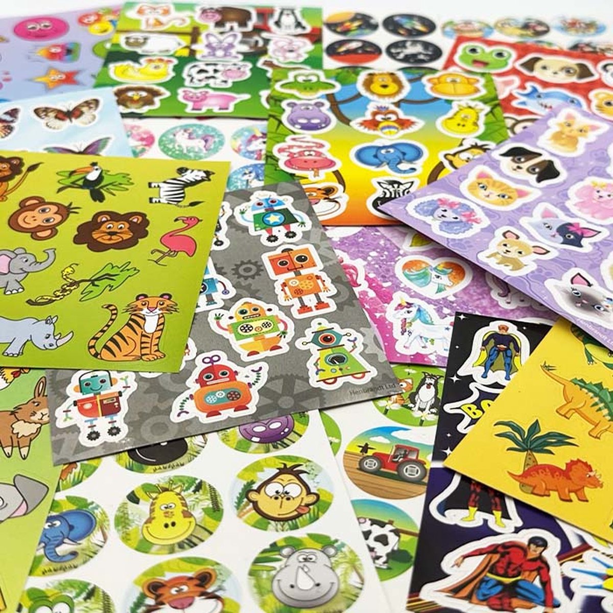 Stickerpakket Plakpret - 21 stickervellen - Stickers - Genderneutraal- Knutselen- Kinderen — afbeelding 2