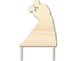Houten caketopper / taarttopper - Bruidspaar dans - Taart / Cake topper op bestelling gemaakt