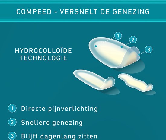 Compeed Blarenpleisters mixpack - blarenpleisters bieden directe pijnverlichting, snellere genezing - diverse groottes voor verschillende soorten blaren. - 10 stuks