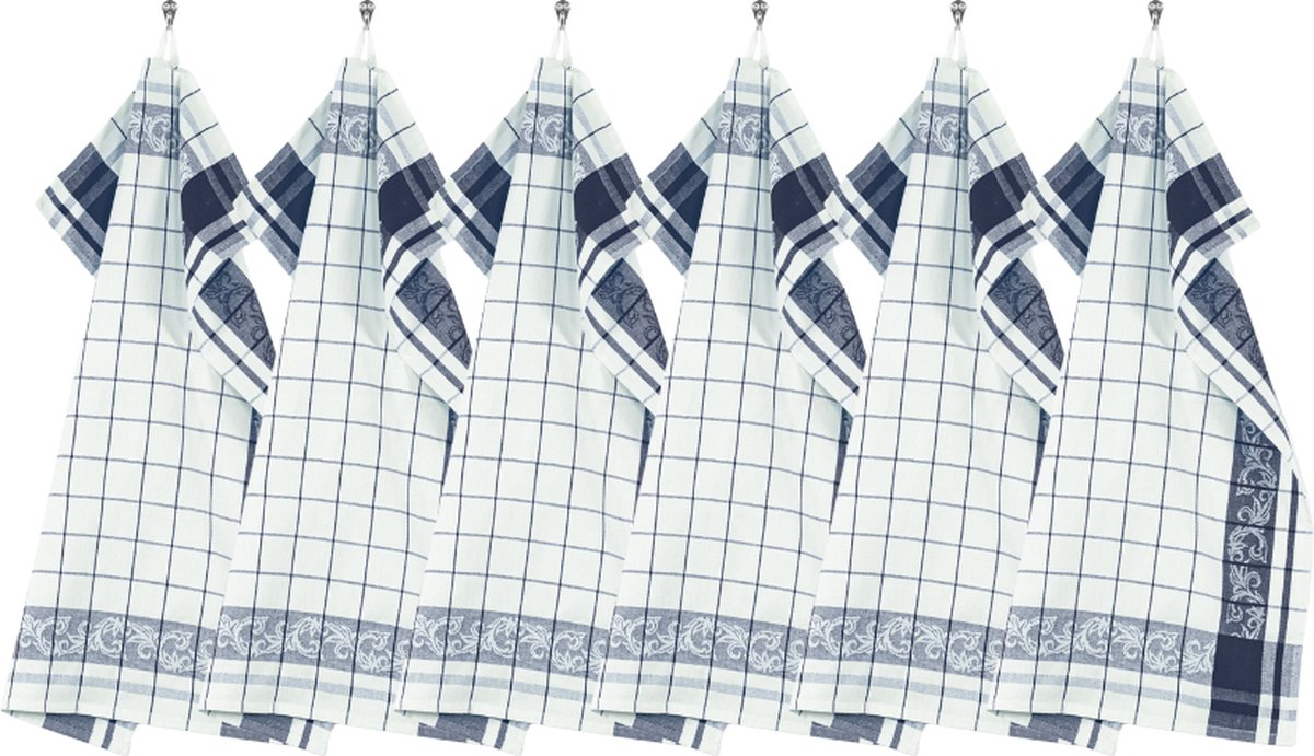 Keukenhanddoek katoen PHARAO 50x70 cm - set/6, donkerblauw