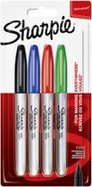 Ensemble de 4 crayons feutre Sharpie Fine: noir, bleu, vert, rouge