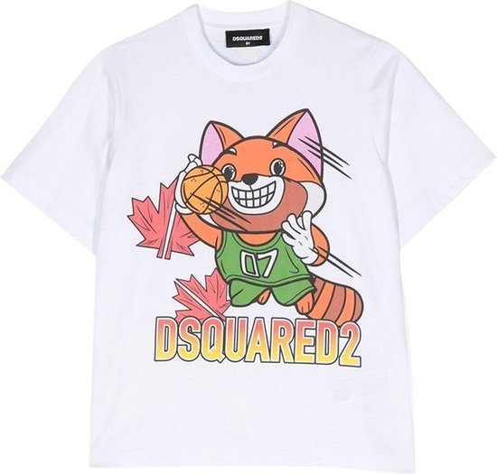 Dsquared2 Kids Slouch Fit Logo T-Shirt in White