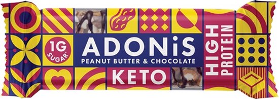Adonis | High Protein Bar | Peanut Butter & Chocolate | 1 x 45 gram ...