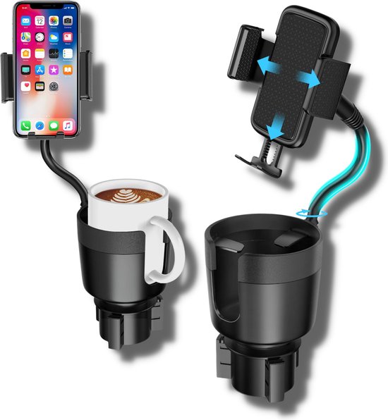 Motorfiets bekerhouder, motorfiets motorfiets bekerhouder drinkwater stuur verstelbare houder stuurflesadapter (zilver