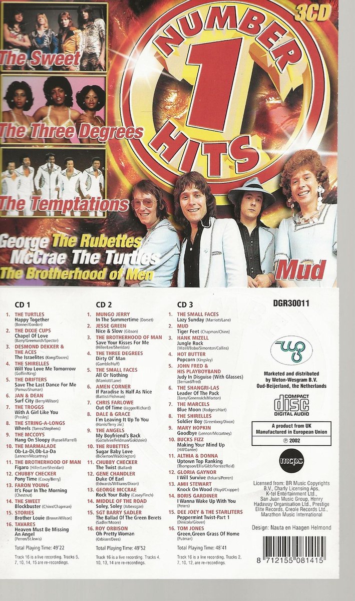 NUMBER 1 HITS ( 3 cd)