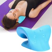 Nekstretcher - Shiatsu massage - Nekmassage apparaat - Massagekussen - Nekkussen - GRATIS Tijgerbalsem - GRATIS E-book -Kussen voor nek en rugklachten - Blauw - Zwart