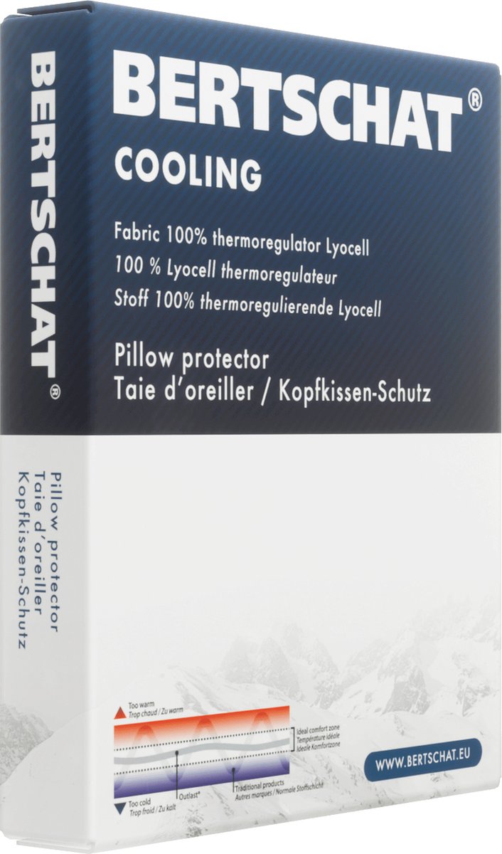 Verkoelende Kussensloop - BERTSCHAT® Cooling | Fijne nachtrust | 40 x 80 cm