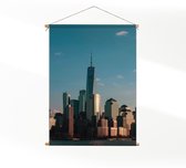 Textielposter New York Gebouwen Skyline M (55 X 40 CM) - Wandkleed - Wanddoek - Wanddecoratie