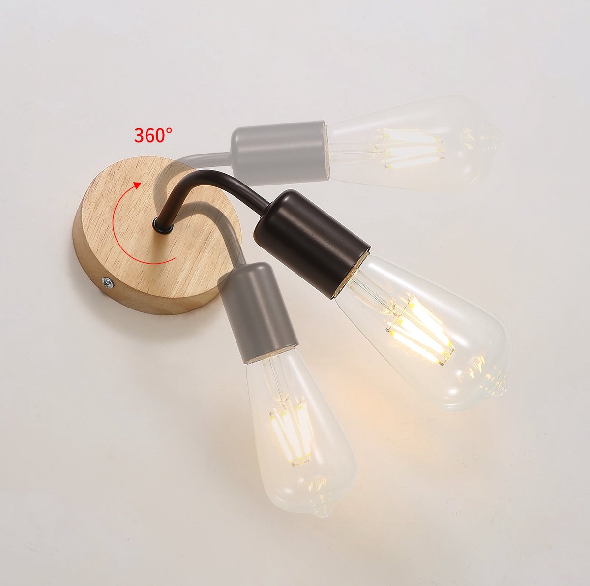 Vintage Ginkgo Blad Hars Wandlamp HL527 | Wandlamp
