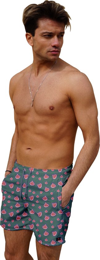 Plage de Miami | Short de bain de haute qualité | Maillot de bain | short de plage | Hommes | Séchage rapide | Taille M | 187 Vert