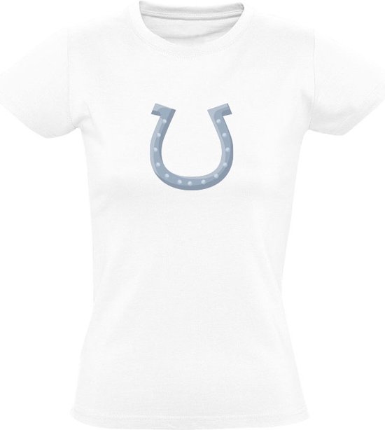 T-shirt femme fer à cheval| cheval | sabots | pieds | poney | jambes| pied de fer | ferme | âne | vache |