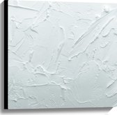 Canvas - Textuur van Witte Verf - 60x60 cm Foto op Canvas Schilderij (Wanddecoratie op Canvas)
