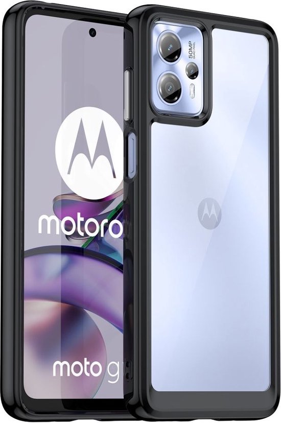 Coque Carbone Avec Protection Écran En Verre Pour Motorola Moto G13 / G23 / G53 - Modèle 360 Cover