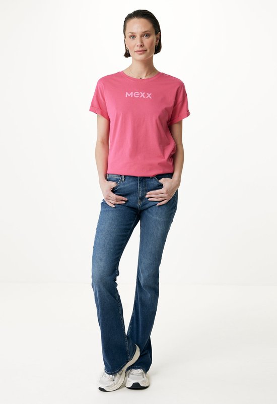 Mexx FAY Basic T-shirt surdimensionné pour femme - Rose - Taille M