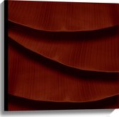 Canvas - Textuur in Rode Opgestapelde Bladeren - 60x60 cm Foto op Canvas Schilderij (Wanddecoratie op Canvas)