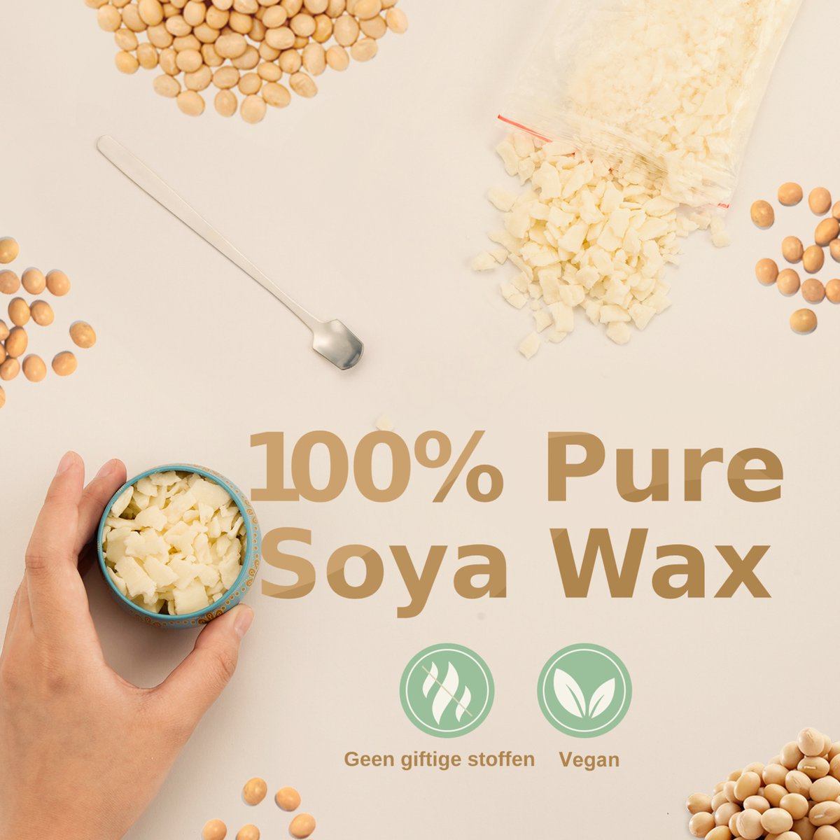 Candilio Kaarsen maken set - Zelf geurkaarsen maken - Inclusief 6 kleuren & 6 geuren - Kerstcadeau - Soja Wax — afbeelding 3