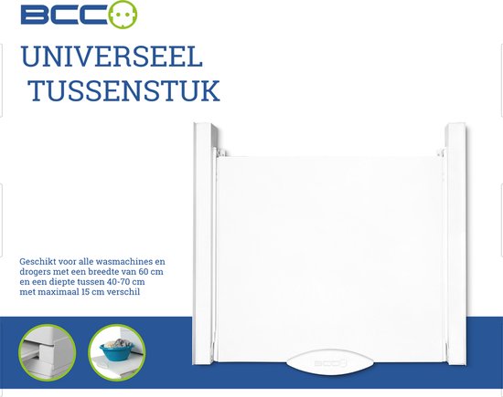 BCC universeel tussenstuk - voor wasmachine en droger - Geschikt voor AEG Bosch Miele Samsung - Stapelkit - Universeel - BCC