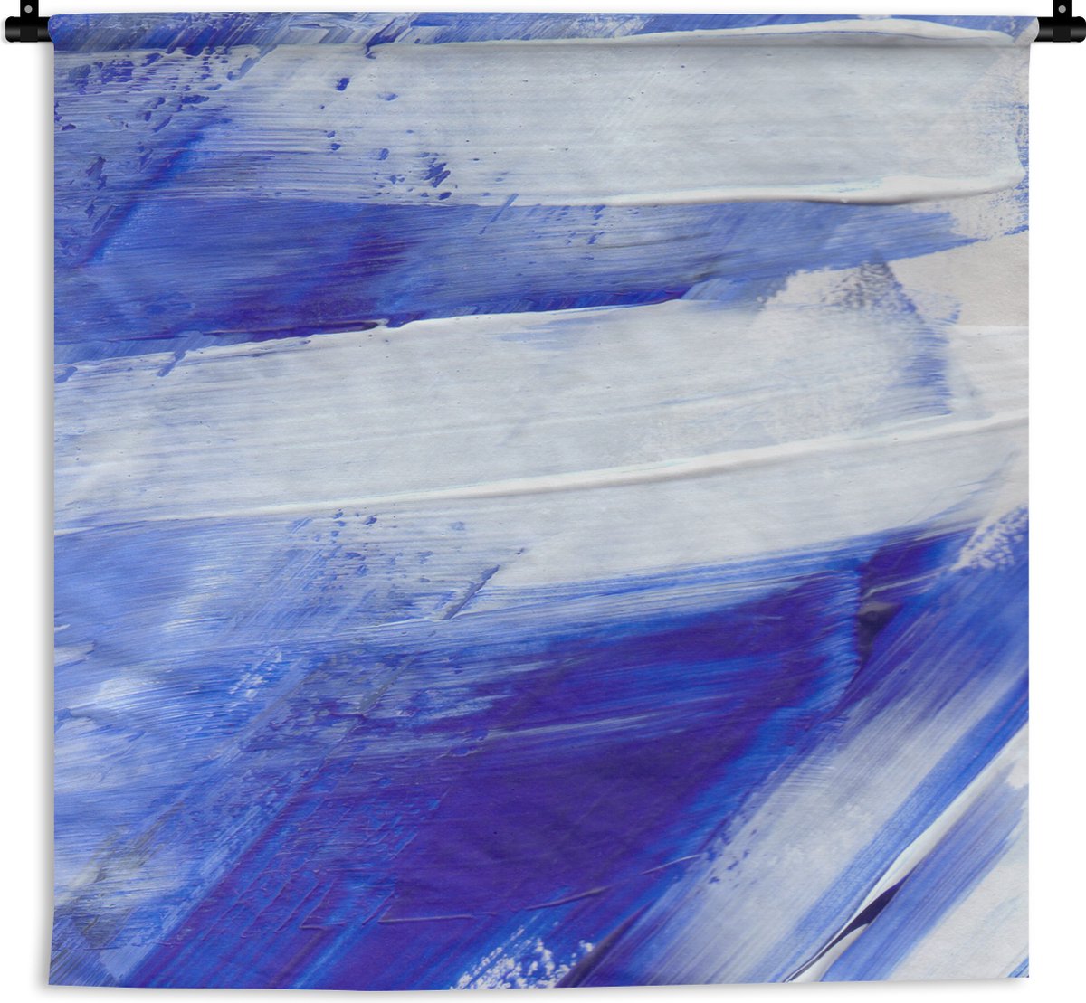 Wandkleed - Wanddoek - Verf - Design - Blauw - 180x180 cm - Wandtapijt
