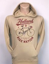 Hoodie Holland bike nation beige | Maat S