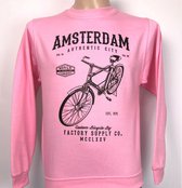 Sweater Amsterdam fiets roze