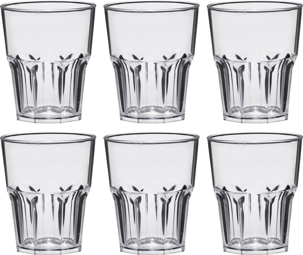 Shotglazen - 18x stuks - 40 ml - onbreekbaar kunststof - transparant - shotglaasjes