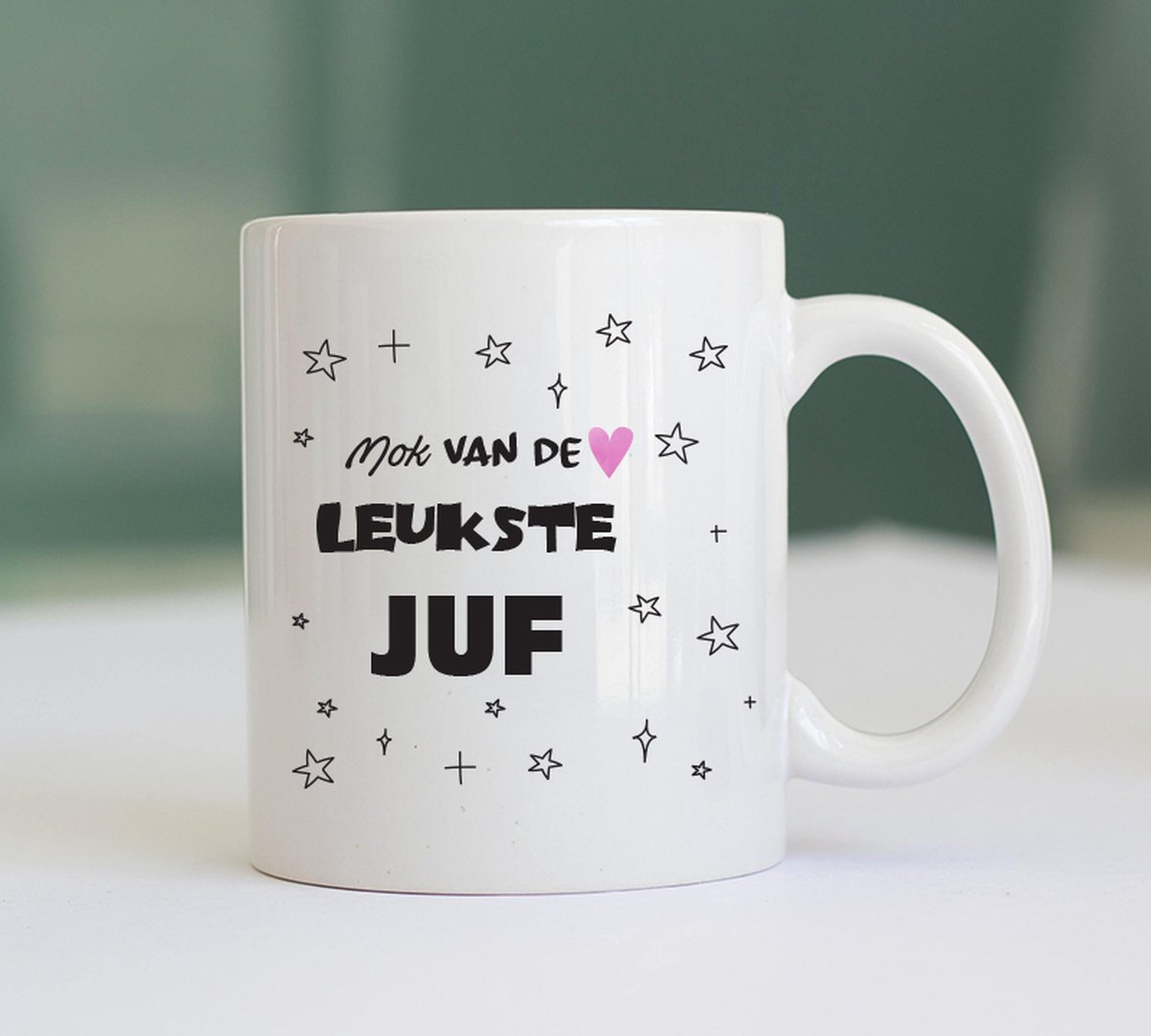 Mok van de Leukste Juf - Afscheidscadeau - Bedankt Juf - Juf Mok - Bedankt - Cadeau Juf