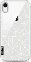 Casetastic Apple iPhone XR Hoesje - Softcover Hoesje met Design - Abstraction Outline White Transparent Print