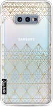 Casetastic Samsung Galaxy S10e Hoesje - Softcover Hoesje met Design - Golden Diamonds Print