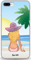 Casetastic Apple iPhone 7 Plus / iPhone 8 Plus Hoesje - Softcover Hoesje met Design - BFF Sunset Blonde Print