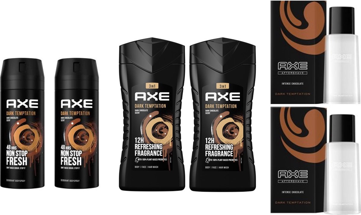 Goedkoopste Axe Dark Temptation - Douchegel / Deodorant / Aftershave