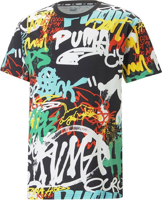 Puma Select Graffiti T-shirt Met Korte Mouwen Zwart Man