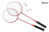 Borvat® | Set de badminton | 61 cm | Rouge | 3 parties