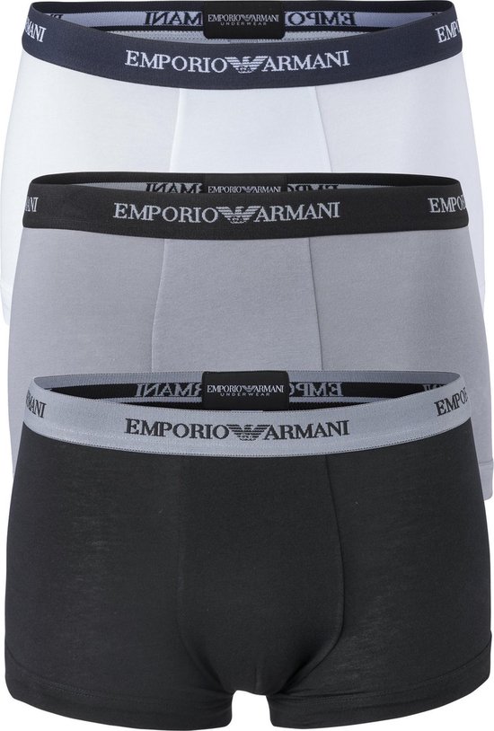 Slip Emporio Armani - Taille M - Homme - Noir / gris / blanc