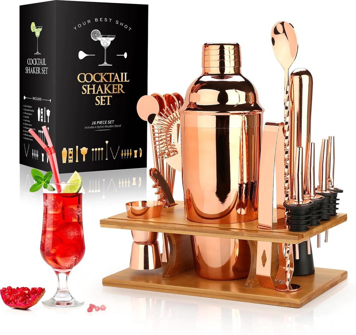 Ensemble De Préparation De Cocktails Kit de Barman: Bar à 9 pièces