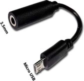 Micro USB male kabel naar Jack 3.5mm female adapter Audio / HaverCo