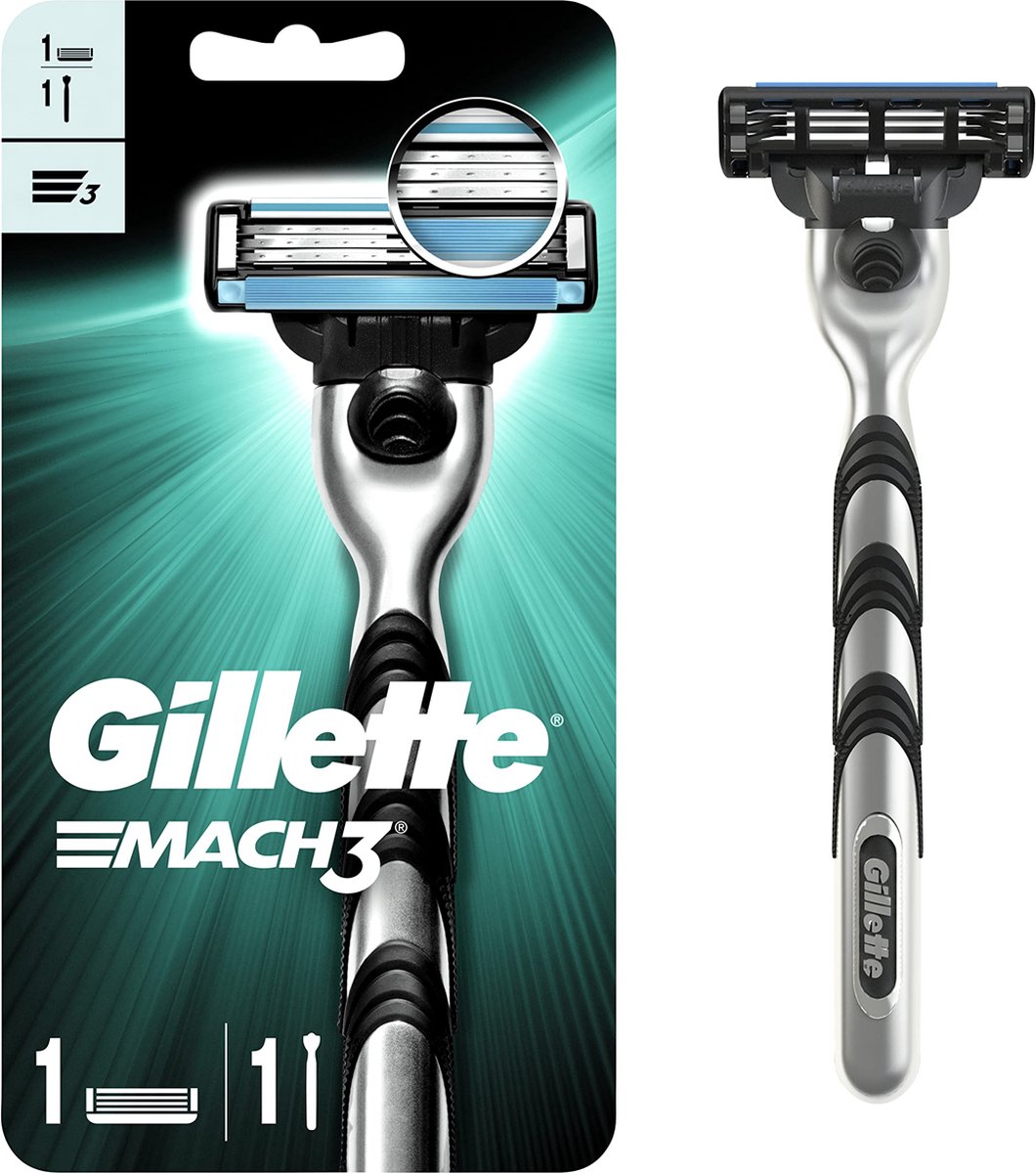 Gillette - Mach3 - Scheersysteem - 1 Handvat - 1 Scheermesje voor mannen - Gillette
