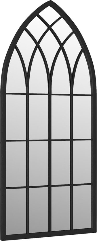 Miroir de jardin  miroir déco d'extérieur noir 70x30 cm fer pour