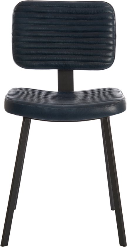 Light&living Chaise de salle à manger 51x47x82 cm MASANA cuir bleu + noir