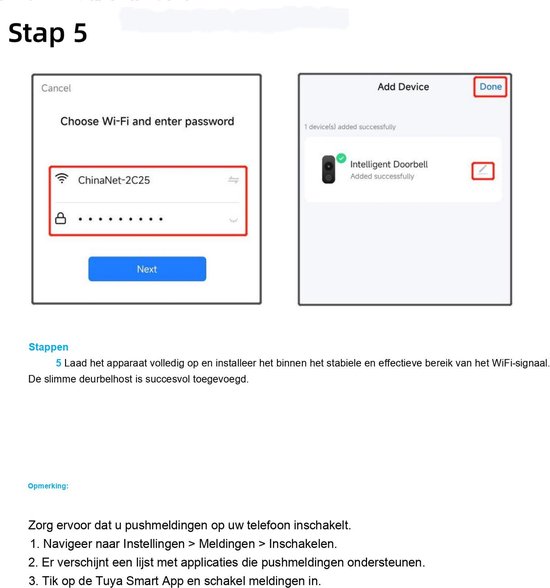 Deurbel Draadloos - Hd Video Deurbel - Wifi Video Doorbell Camera Met Bidirectionele Audio — afbeelding 3