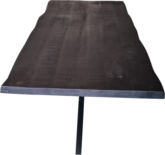 Boomstamtafel Thomas zwart 180 cm - Keuken tafel - Eettafels