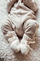 Merino wol sloffen – off white - baby sloffen - newborn sokken