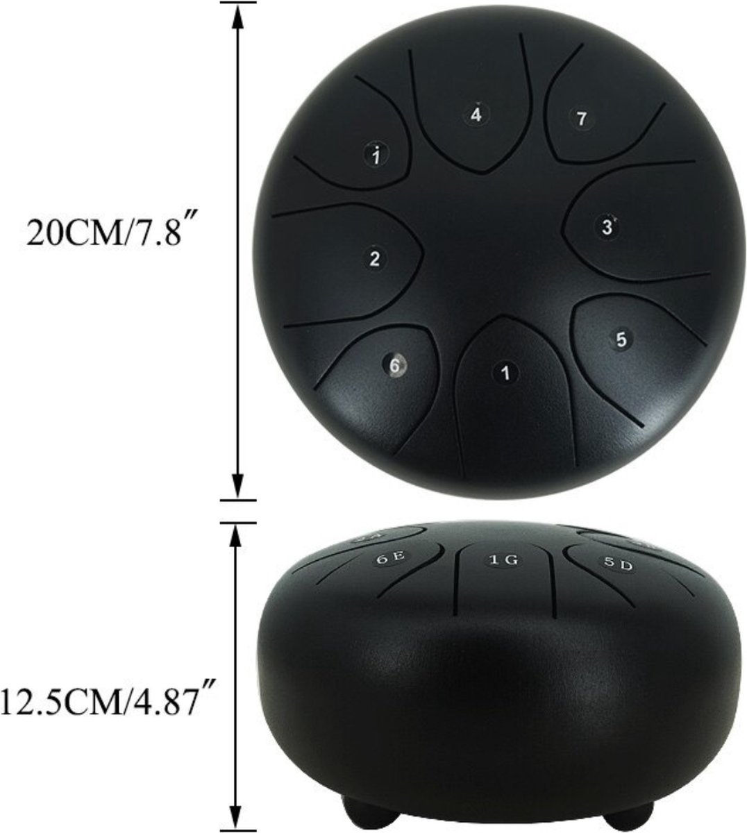 Support Réglable En Hêtre Massif Pour Handpan 30-55cm - Trépied Stable Avec Coussin Anti-dérapant