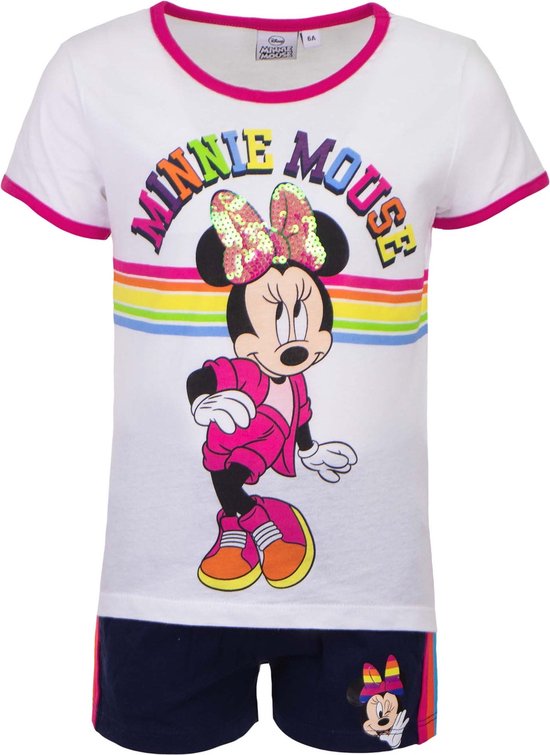 Disney Minnie Mouse Set / Sportset - Navy/Wit/Multi - Maat 122/128 (tot 8 jaar)