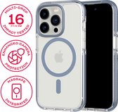 Tech21 Evo Crystal - iPhone 14 Pro hoesje - Schokbestendig telefoonhoesje - Geschikt voor MagSafe - Transparant/Blauw - 4,9 meter valbestendig - Flexshock