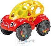 Speelgoed Auto - Oball - Speelgoedvoertuig - Baby Rammelaar - Baby Auto Rammelaar - Rammelaar - Ontwikkeling en Educatief Speelgoed - Speelgoed 3 Jaar - Kraamcadeau - Baby Speelgoed | Illuminatic® | Rood