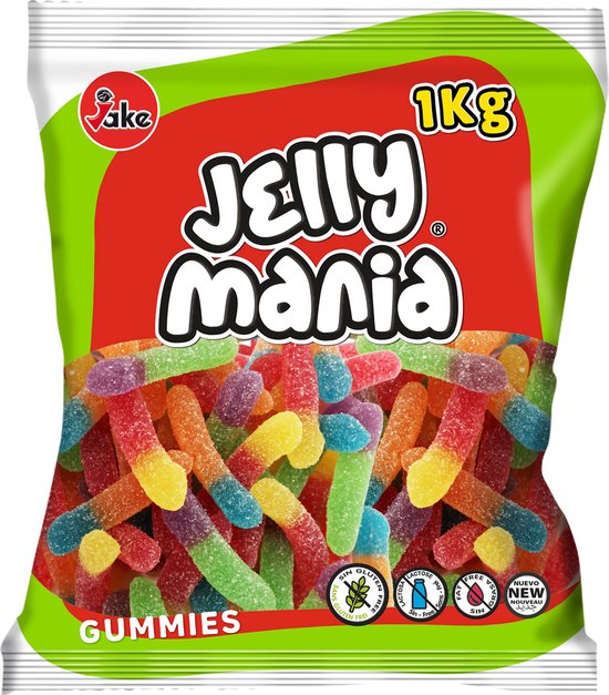 JakeHalalJelly ManiaSour Worms 1kg