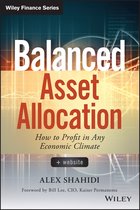 Boek "Balanced Asset Allocation" in de Wiley Finance Series, met een gestileerde achtergrond.
