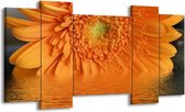 Peinture sur toile Fleur | Orange, gris | 120x65 5 Liège
