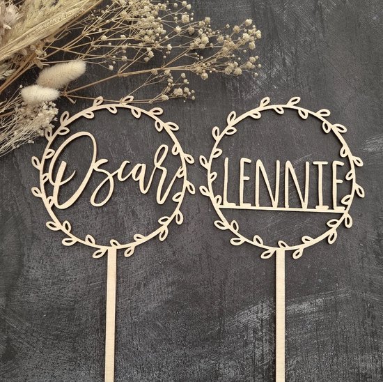 Gepersonaliseerde verjaardag bruiloft doop taart topper/ sinterklaas / Houten Liefde Hart Naam Volledig Aanpasbaar/ cake topping/ bruiloft topping