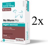 Exil No Worm Pro - Kleine Hond - 2 verpakkingen van 4 tabletten